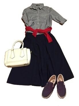 「bye bye（バイバイ）のアイテム（バッグ）」を使った、佐々木さきさん（レディース・170cm）の夏コーディネート