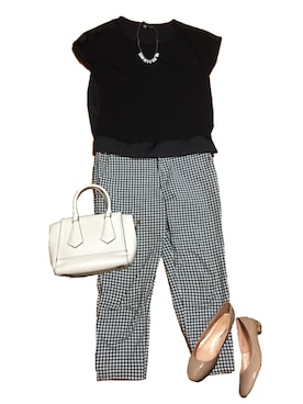 「bye bye（バイバイ）のアイテム（バッグ）」を使った、佐々木さきさん（レディース・170cm）の夏コーディネート