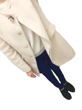 「ROPE' PICNIC（ロペピクニック）のアイテム（ステンカラーコート）」を使った、佐々木さきさん（レディース・170cm）の冬コーディネート