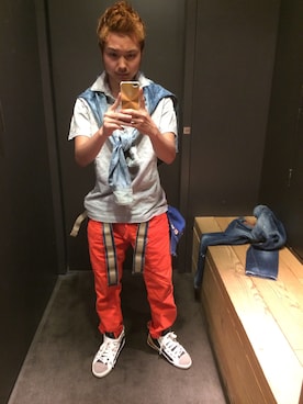 「DSQUARED2（ディースクエアード）のアイテム（バッグ）」を使った、ゆーすけさん（メンズ・164cm）の春コーディネート