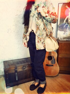「ANAP（アナップ）のアイテム（その他アウター）」を使った、ikukoさん（レディース・161cm）の春コーディネート