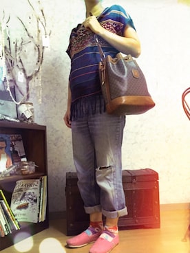 「沖縄」｜「アイテム（その他シューズ）」を使った、ikukoさん（レディース・161cm）の夏コーディネート