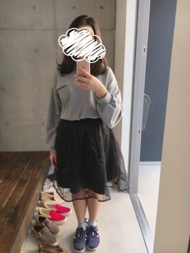 「ARROW（アロー）のアイテム（スウェット）」を使った、ASUKAIさん（レディース・162cm）の秋コーディネート