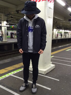 「fragment design（フラグメントデザイン）のアイテム（帽子）」を使った、Sunaoさん（メンズ・171cm）の秋コーディネート