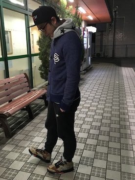 「SOPHNET.（ソフネット）のアイテム（その他アウター）」を使った、Sunaoさん（メンズ・171cm）の冬コーディネート