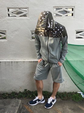 「トレーニング」｜「アイテム（スウェット）」を使った、Sunaoさん（メンズ・171cm）の春コーディネート