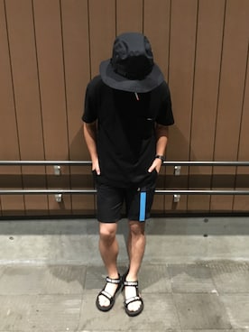 「fragment design（フラグメントデザイン）のアイテム（帽子）」を使った、Sunaoさん（メンズ・171cm）の夏コーディネート