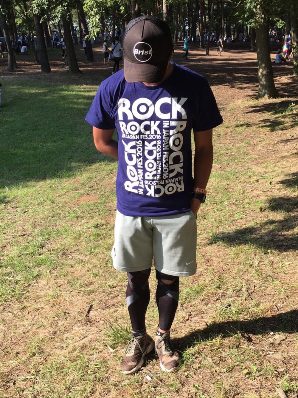「フェススタイル、Tシャツ、スニーカー、キャップ、スポーツミックス」｜「F.C.R.B.のアイテム（キャップ、ブラック系）」を使った、Sunaoさん（メンズ・171cm）の夏コーディネートの1枚目の写真