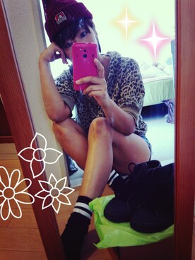 「MOUSSY（マウジー）のデニムショーパン（デニムパンツ、ブルー系）」を使った、yumi★さん（レディース・157cm）の秋コーディネート