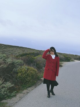 「travel」｜「アイテム（ダウンジャケット/コート）」を使った、Kayla_さん（レディース・165cm）の冬コーディネート