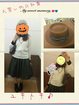 「axes femme（アクシーズファム）のアイテム（ベスト）」を使った、ユキトキさん（レディース・151cm）の秋コーディネート