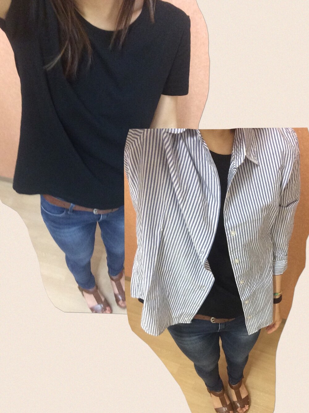 「UNIQLOのアイテム（デニムパンツ、ブルー系）」を使った、yu-koさん（レディース・163cm）の夏コーディネートの1枚目の写真