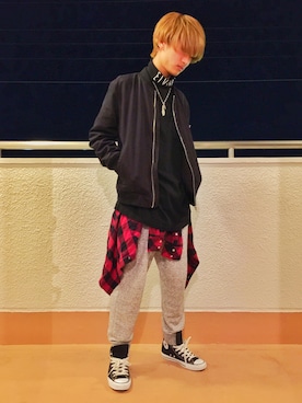 「RAGEBLUE（レイジブルー）のアイテム（ジャケット/アウター）」を使った、まっしーさん（メンズ・170cm・10代）の春コーディネート