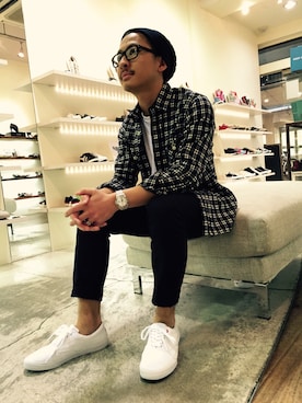 「Shoe BAR（シューバー）のアイテム」を使った、DOBASHIさん（メンズ・165cm）の春コーディネート