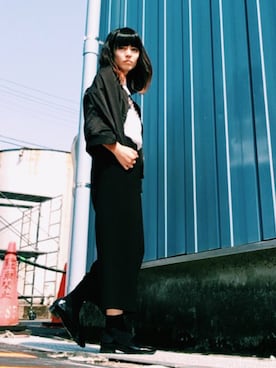 「MACPHEE（マカフィー）のアイテム（ブルゾン）」を使った、yuさん（レディース・161cm）の春コーディネート