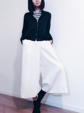 「MACPHEE（マカフィー）のアイテム（ブルゾン）」を使った、yuさん（レディース・161cm）の夏コーディネート