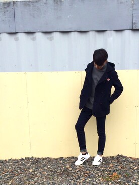 「GU（ジーユー）の（GU）スキニーフィットジーンズ（MEN ⁄ ジーンズ）」を使った、MATSUさん（メンズ・180cm）の秋コーディネート