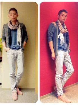 「TOPMAN（トップマン）のアイテム（ブーツ）」を使った、Julian Taiさん（メンズ・174cm）の春コーディネート