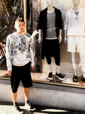 「TOPMAN（トップマン）のアイテム（カーディガン/ボレロ）」を使った、Julian Taiさん（メンズ・174cm）の夏コーディネート
