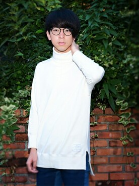 「EFFECTEN（エフェクテン）のアイテム（スウェット）」を使った、Kazuma Terasawaさん（メンズ・180cm）の春コーディネート