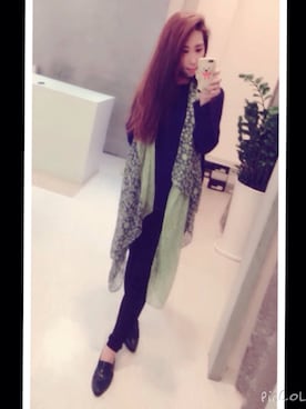 「ato（アトウ）のアイテム」を使った、花狗さん（レディース・160cm）の冬コーディネート