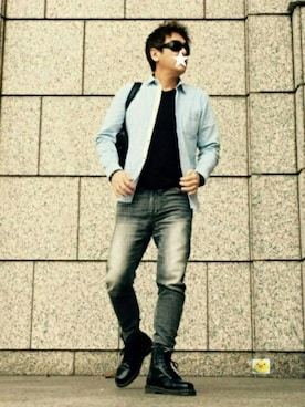 「VADEL（バデル）のアイテム」を使った、イーサン・ハントさん（メンズ・181cm）の秋コーディネート