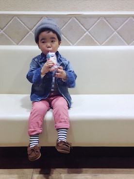 「green label relaxing（グリーンレーベルリラクシング）のGLR カラーニットワッチ（ニットキャップ/ビーニー）」を使った、eightmanさん（レディース・163cm）の春コーディネート