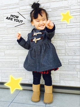 「GAP（ギャップ）のアイテム（ダッフルコート）」を使った、y_maさん（キッズ・90cm）の冬コーディネート