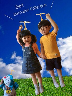 「カップルコーデ」｜ihiさん（キッズ・90cm）の春コーディネート