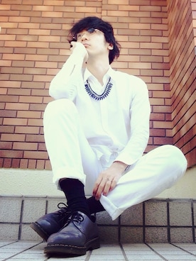 「マーチンブーツ」｜安田貴広さん（メンズ・174cm）の春コーディネート