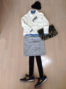 「アイテム（クラッチバッグ、その他）」を使った、Mutsu☆さん（レディース・149cm）の冬コーディネート