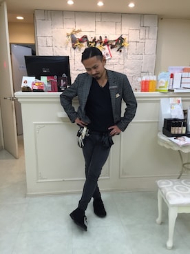 「アイテム（テーラードジャケット）」を使った、フジオカさん（メンズ・162cm・20代）の冬コーディネート