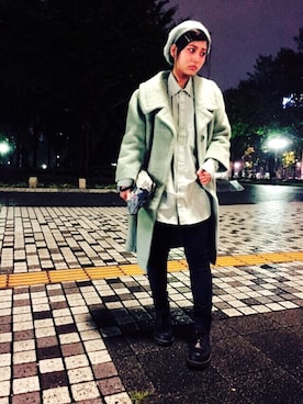 「Dr. Martens（ドクターマーチン）のDr.Martens (ドクターマーチン)/1461 3EYE GIBSON SHOES（その他シューズ）」を使った、みづき こんどうさん（レディース・160cm）の秋コーディネート