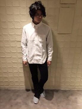 「shirts．（シャツ）のアイテム」を使った、鈴木隆文さん（メンズ・178cm）の夏コーディネート