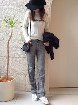 「H&M（エイチ・アンド・エム）のアイテム（ショルダーバッグ）」を使った、ayaさん（レディース・161cm）の冬コーディネート