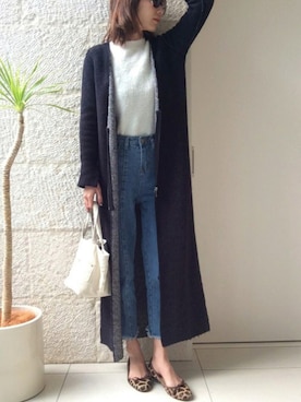 「アイテム（サスペンダー）」を使った、ayaさん（レディース・161cm）の冬コーディネート