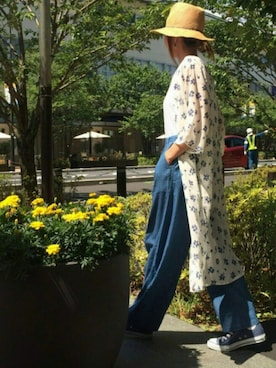 「コンバース ハイカット」｜ayaさん（レディース・161cm）の夏コーディネート