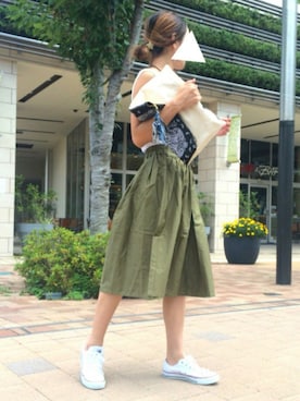 「アイテム（ヘアゴム）」を使った、ayaさん（レディース・161cm）の夏コーディネート