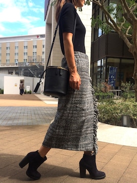 「black」｜「アイテム（腕時計）」を使った、ayaさん（レディース・161cm）の秋コーディネート