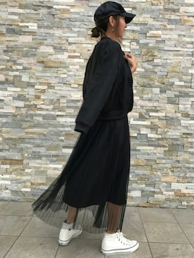 「copine」｜「アイテム（ブルゾン）」を使った、ayaさん（レディース・161cm）の秋コーディネート