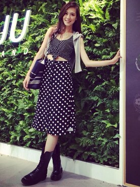 「Abercrombie&Fitch（アバークロンビーアンドフィッチ）のアイテム（その他アウター）」を使った、Dorisさん（レディース・178cm）の夏コーディネート