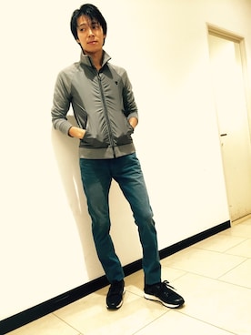 「BLACK LABEL CRESTBRIDGE（ブラックレーベル・クレストブリッジ）のアイテム（ジャージ）」を使った、Y.Takiseさん（メンズ・175cm）の秋コーディネート