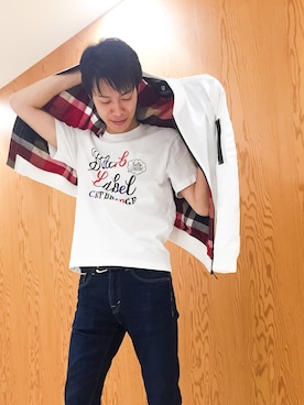 「BLACK LABEL CRESTBRIDGE（ブラックレーベル・クレストブリッジ）のアイテム（Tシャツ/カットソー）」を使った、Y.Takiseさん（メンズ・175cm）の秋コーディネート