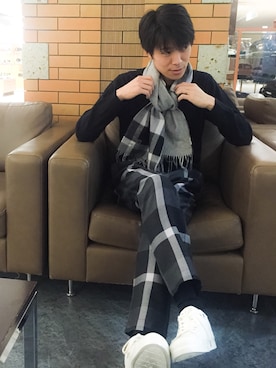 「BLACK LABEL CRESTBRIDGE（ブラックレーベル・クレストブリッジ）のアイテム（シューズ）」を使った、Y.Takiseさん（メンズ・175cm）の秋コーディネート