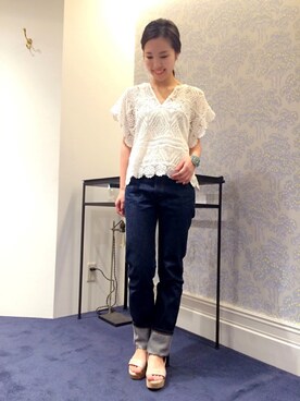 「HELIOPOLE（エリオポール）のアイテム（アクセサリー）」を使った、hayashiさん（レディース・153cm）の春コーディネート