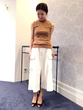 「ノースリーブニット」｜hayashiさん（レディース・153cm）の春コーディネート