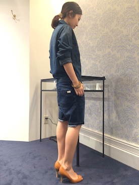 「アイテム（バレッタ/ヘアクリップ）」を使った、hayashiさん（レディース・153cm）の春コーディネート