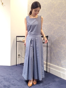 「HELIOPOLE(HELIOPOLE)」｜「アイテム（オールインワン・サロペット）」を使った、hayashiさん（レディース・153cm）の春コーディネート