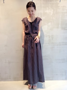 「HELIOPOLE（エリオポール）のアイテム（ワンピース/ドレス）」を使った、hayashiさん（レディース・153cm）の春コーディネート