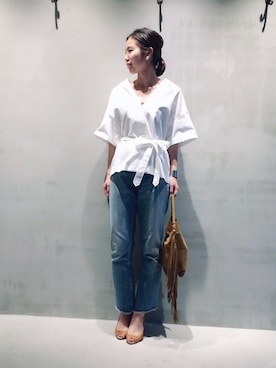「JANESMITH（ジェーンスミス）のアイテム」を使った、hayashiさん（レディース・153cm）の夏コーディネート